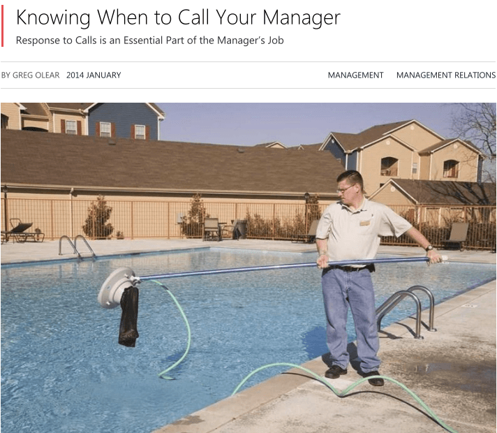 "Knowing When to Call Your Manager" image