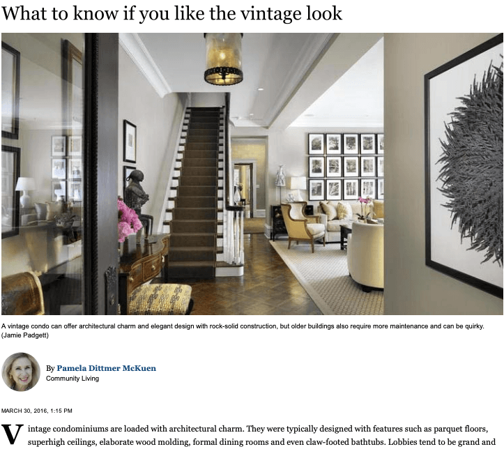 An article titled "What to know if you like the vintage look"